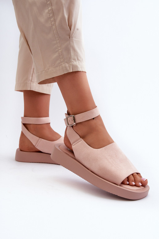 Sandales confortables pour femmes avec plateforme en rose Rubie