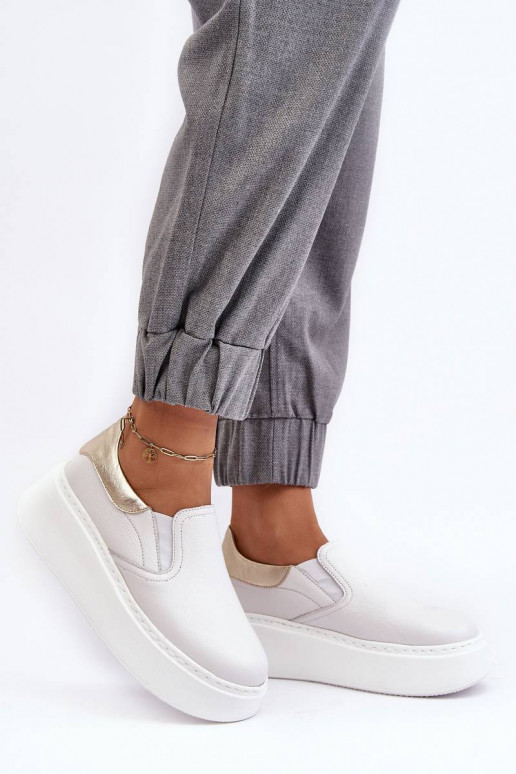 Sneakers met platform in de witte... Sneakers met platform in de witte...