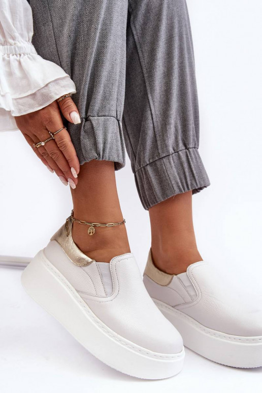 Sneakers met platform in de witte... Sneakers met platform in de witte...