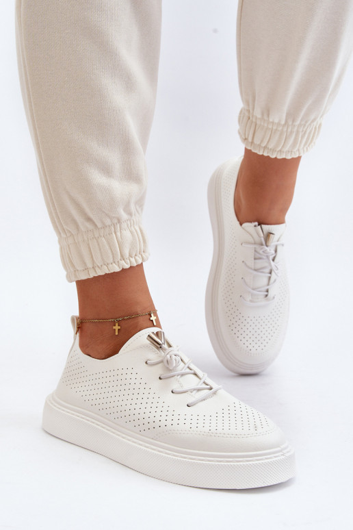 Casual schoenen in witte kleur Unassemie Casual schoenen in witte kleur Unassemie