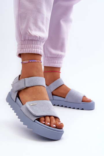 Wildledersandalen mit...