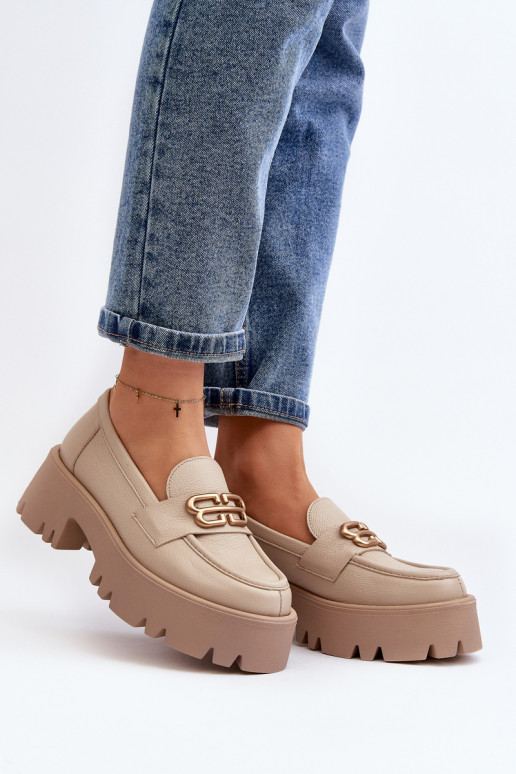 Mocassins Zazoo beiges Mocassins Zazoo beiges