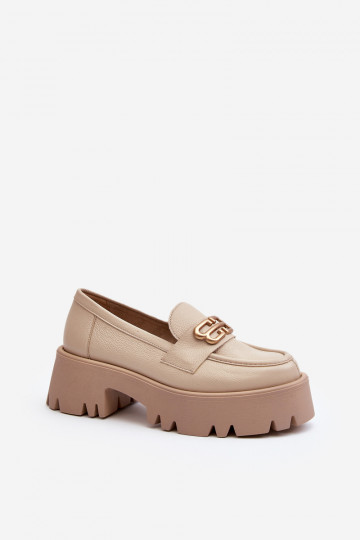 Mocassins Zazoo beiges 2