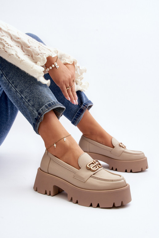 Mocassins Zazoo beiges