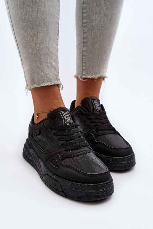 Baskets modèle chaussures Big Star couleur noir