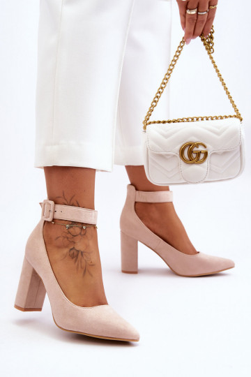 Beige suède schoenen Gloria 2