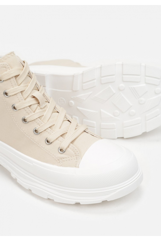 Chaussures de loisirs à semelle beige