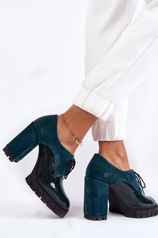 Bottines à plateforme de couleur verte Carisa