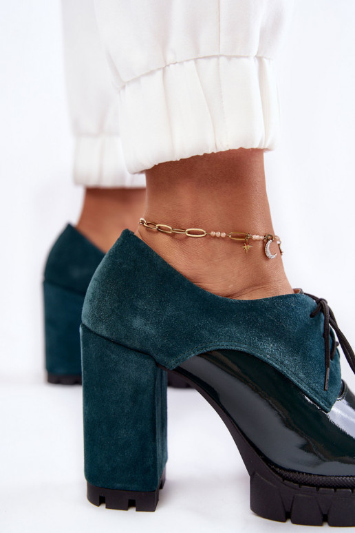 Bottines à plateforme de couleur verte Carisa