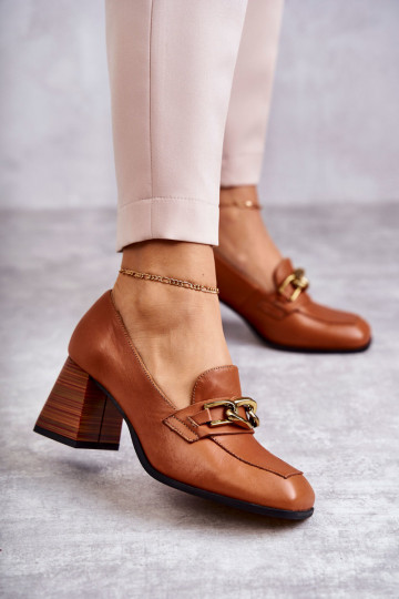 Chaussures avec chaînes Laura Messi couleur marron