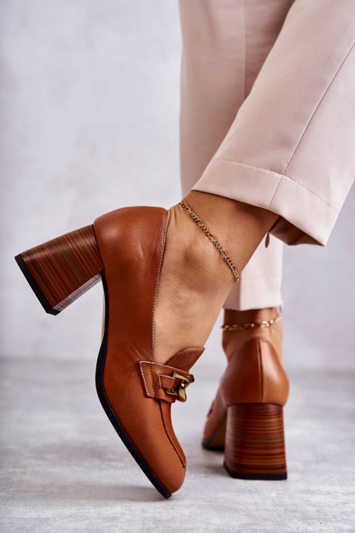 Chaussures avec chaînes Laura Messi couleur marron