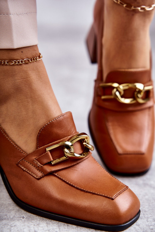 Chaussures avec chaînes Laura Messi couleur marron