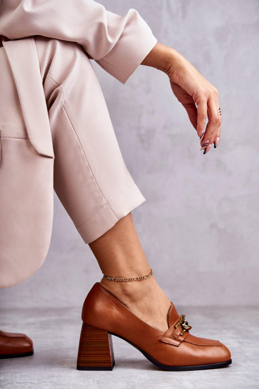 Chaussures avec chaînes Laura Messi couleur marron