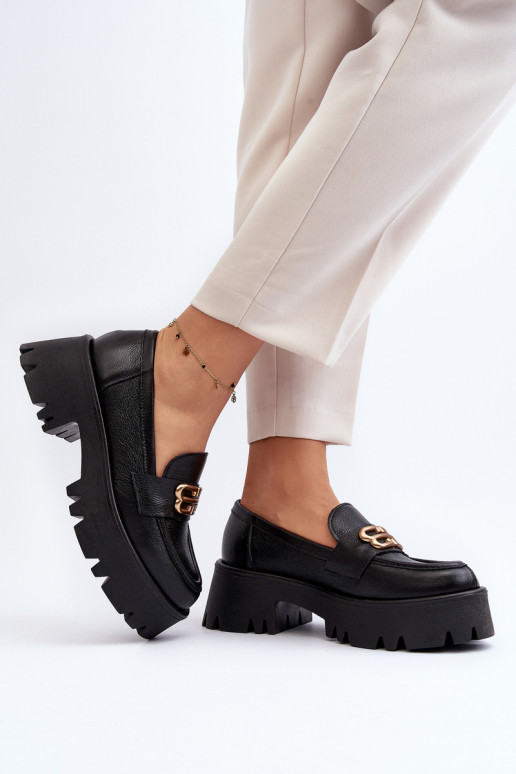 Zazoo mocassins in het zwart Zazoo mocassins in het zwart