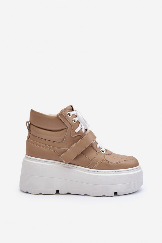 Chaussures modèle Zazoo Sneakers de couleur beige
