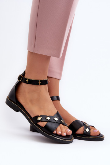 Sandales pour femmes en noir Zazoo 2