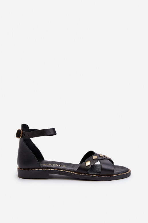 Sandales pour femmes en noir Zazoo