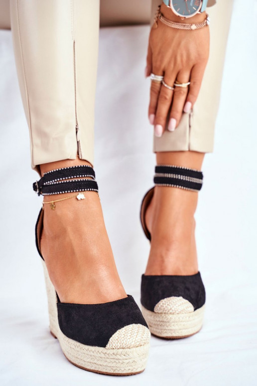 Sandalen espadrilles DEBEVE ZWART Sandalen espadrilles DEBEVE ZWART