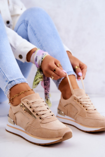 Baskets à plateforme beige Riverside