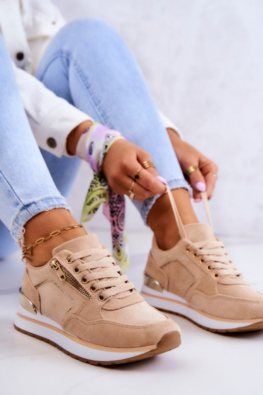 Baskets à plateforme beige Riverside