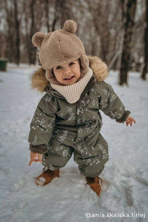 Warme braune Kinderstiefel