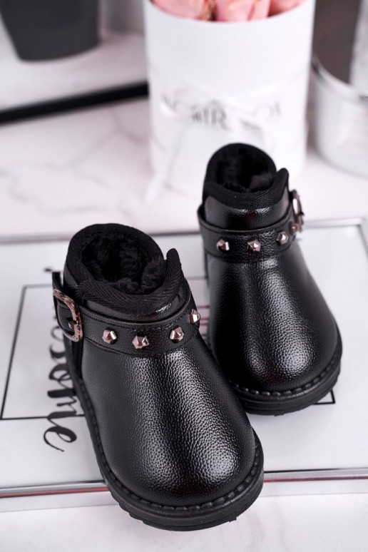 Bottes de neige chaudes en noir Bottes de neige chaudes en noir