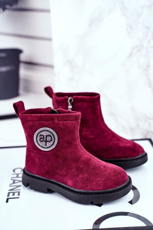 Bottes pour enfants de couleur bordeaux Bottes pour enfants de couleur bordeaux