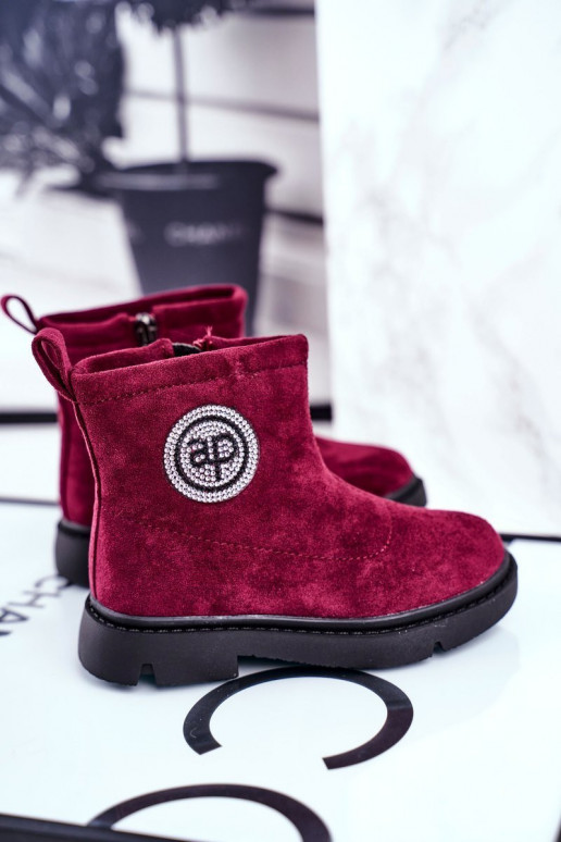 Bottes pour enfants de couleur bordeaux Bottes pour enfants de couleur bordeaux