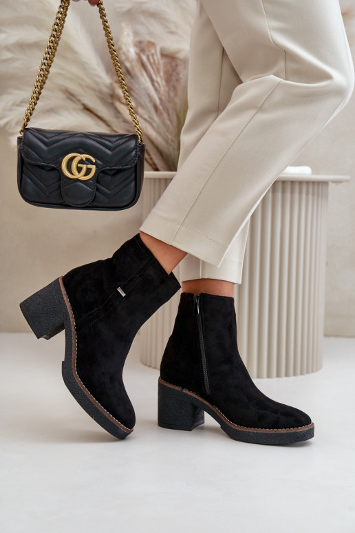 Laarzen met verInarming aan de binnenkant van eco-suèdeoIne zInart Arkesia