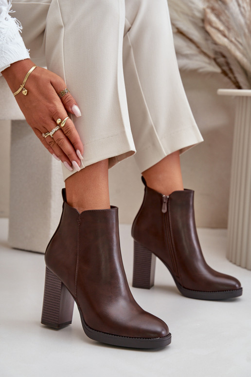 réchauffer Bottes pour femmes Eko Peau marron foncé Teresine réchauffer Bottes pour femmes Eko Peau marron foncé Teresine