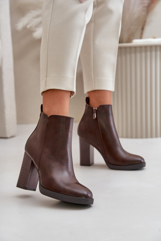 réchauffer Bottes pour femmes Eko Peau marron foncé Teresine réchauffer Bottes pour femmes Eko Peau marron foncé Teresine