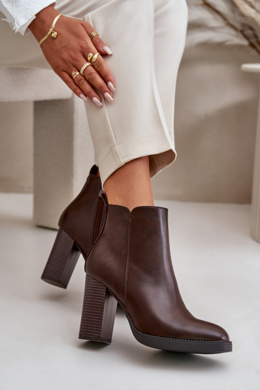 réchauffer Bottes pour femmes Eko Peau marron foncé Teresine réchauffer Bottes pour femmes Eko Peau marron foncé Teresine