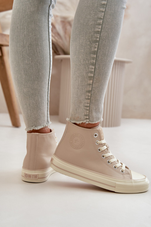 Freizeitschuhe sich Zuarm laufen aus Öko-Leder Beige Big Star OO274934 Freizeitschuhe sich Zuarm laufen aus Öko-Leder Beige Big Star OO274934