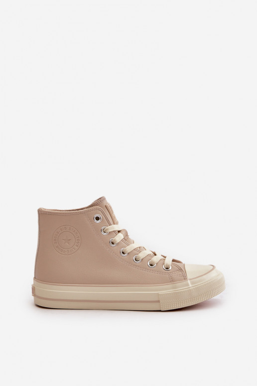 Vrijetijdsschoenen opInarmen van ecoleer beige Big Star OO274934 Vrijetijdsschoenen opInarmen van ecoleer beige Big Star OO274934