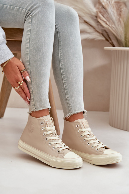 Chaussures de loisirs réchauffer en cuir écologique beige Big Star OO274934 Chaussures de loisirs réchauffer en cuir écologique beige Big Star OO274934