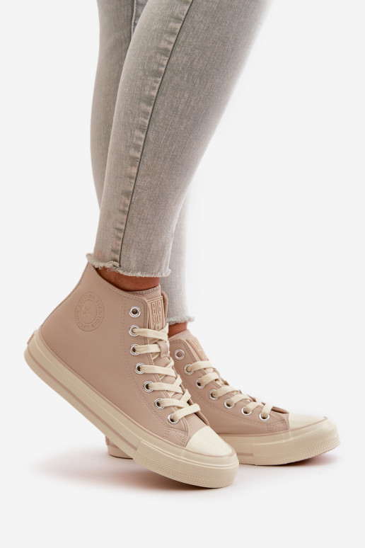 Vrijetijdsschoenen opInarmen van ecoleer beige Big Star OO274934 Vrijetijdsschoenen opInarmen van ecoleer beige Big Star OO274934