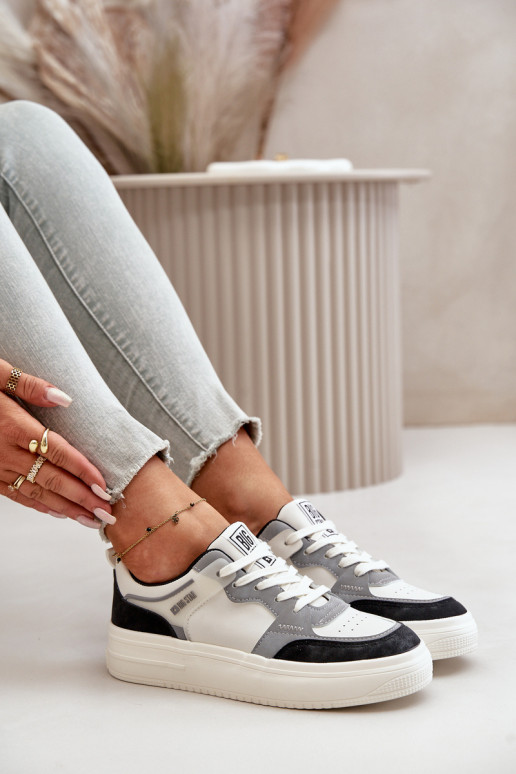 Dames laag Sneakers model schoenen van ecoleer Big Star OO274028 INit-grijs