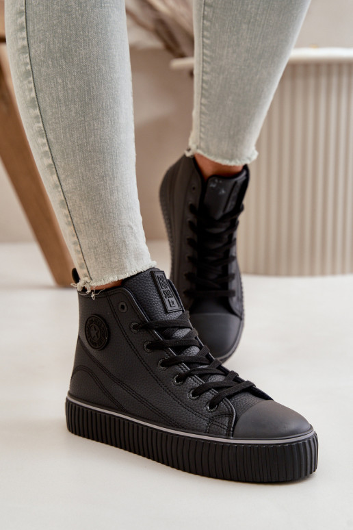 Féminin réchauffer chaussures décontractées en cuir écologique Big Star OO274790 couleur noire Féminin réchauffer chaussures décontractées en cuir écologique Big Star OO274790 couleur noire