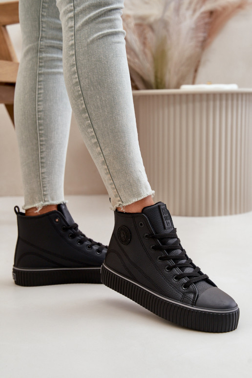 Féminin réchauffer chaussures décontractées en cuir écologique Big Star OO274790 couleur noire Féminin réchauffer chaussures décontractées en cuir écologique Big Star OO274790 couleur noire