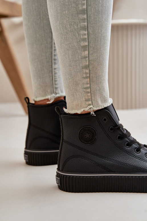 Féminin réchauffer chaussures décontractées en cuir écologique Big Star OO274790 couleur noire Féminin réchauffer chaussures décontractées en cuir écologique Big Star OO274790 couleur noire