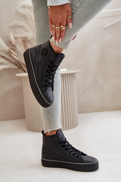 Féminin réchauffer chaussures décontractées en cuir écologique Big Star OO274790 couleur noire Féminin réchauffer chaussures décontractées en cuir écologique Big Star OO274790 couleur noire
