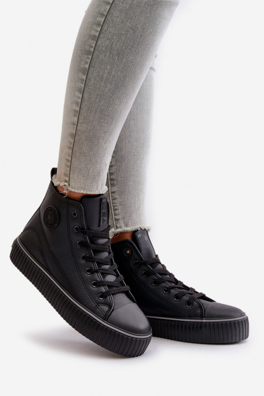 Féminin réchauffer chaussures décontractées en cuir écologique Big Star OO274790 couleur noire Féminin réchauffer chaussures décontractées en cuir écologique Big Star OO274790 couleur noire