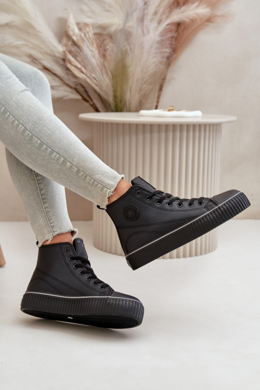Féminin réchauffer chaussures décontractées en cuir écologique Big Star OO274790 couleur noire Féminin réchauffer chaussures décontractées en cuir écologique Big Star OO274790 couleur noire