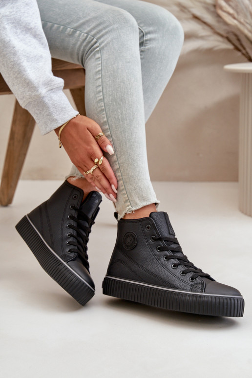 Féminin réchauffer chaussures décontractées en cuir écologique Big Star OO274790 couleur noire Féminin réchauffer chaussures décontractées en cuir écologique Big Star OO274790 couleur noire