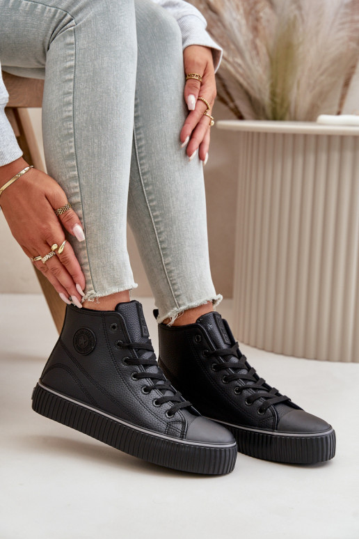 Féminin réchauffer chaussures décontractées en cuir écologique Big Star OO274790 couleur noire Féminin réchauffer chaussures décontractées en cuir écologique Big Star OO274790 couleur noire
