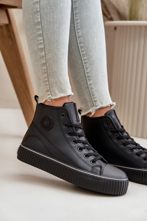 Féminin réchauffer chaussures décontractées en cuir écologique Big Star OO274790 couleur noire Féminin réchauffer chaussures décontractées en cuir écologique Big Star OO274790 couleur noire
