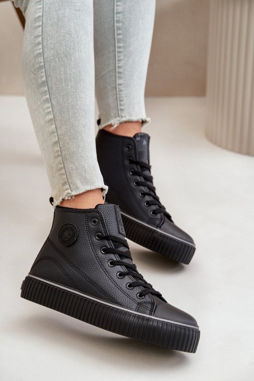 Féminin réchauffer chaussures décontractées en cuir écologique Big Star OO274790 couleur noire Féminin réchauffer chaussures décontractées en cuir écologique Big Star OO274790 couleur noire