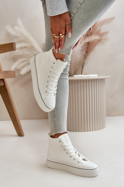 Féminin réchauffer chaussures décontractées en cuir écologique Big Star OO274788 couleur blanche Féminin réchauffer chaussures décontractées en cuir écologique Big Star OO274788 couleur blanche