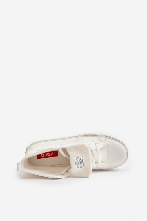 Féminin réchauffer chaussures décontractées en cuir écologique Big Star OO274788 couleur blanche Féminin réchauffer chaussures décontractées en cuir écologique Big Star OO274788 couleur blanche