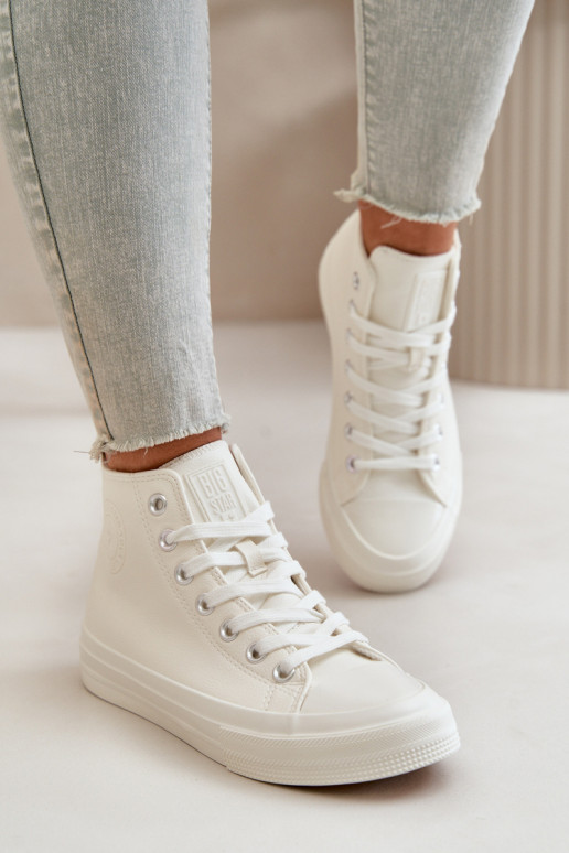 Chaussures de loisirs réchauffer en cuir écologique couleur blanche Big Star OO274932 Chaussures de loisirs réchauffer en cuir écologique couleur blanche Big Star OO274932